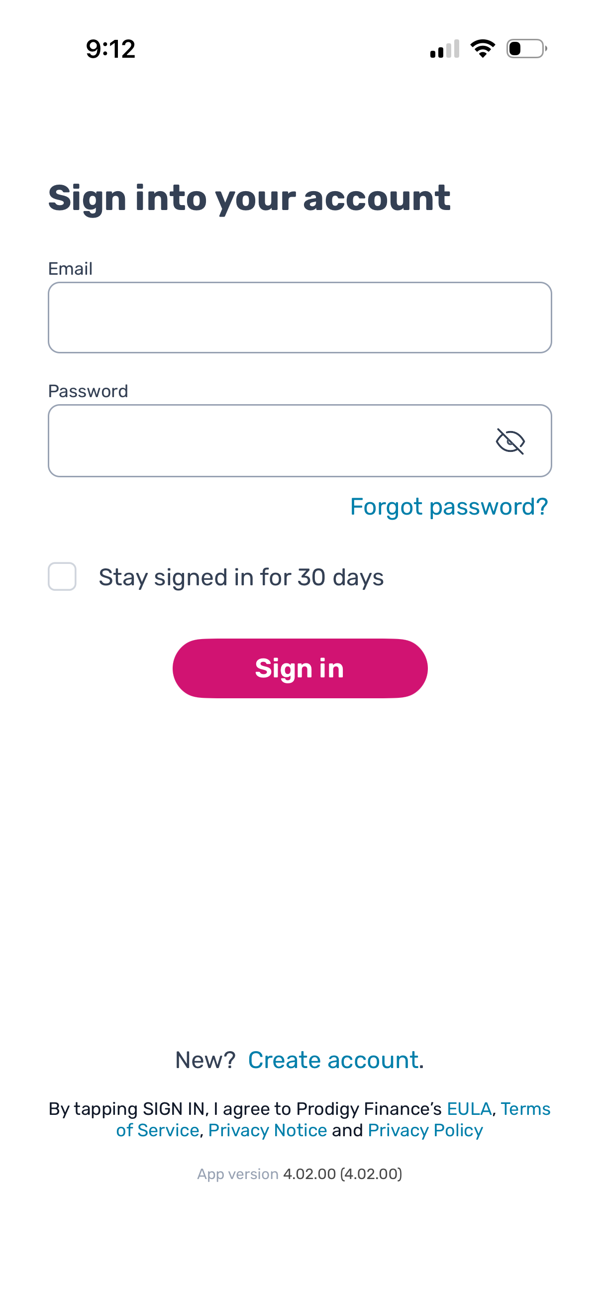 prodigy-finance signup screenshot